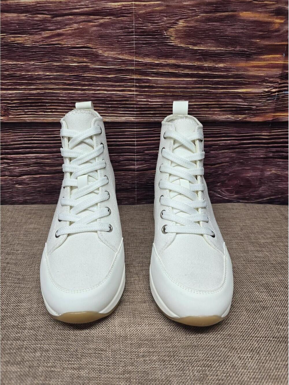 Cestfini High Top Platform Sneakers for Wmn Breathable White  Sz 7
